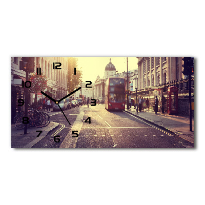 Glazen wandklok rechthoekig Londen