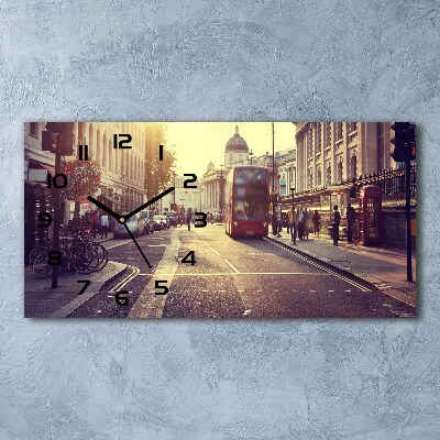 Glazen wandklok rechthoekig Londen