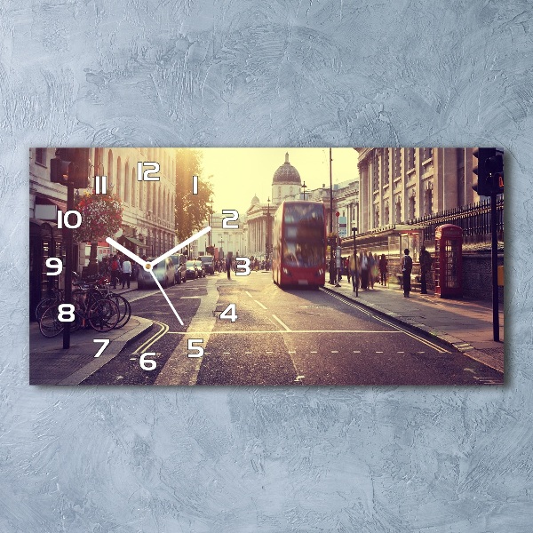 Glazen wandklok rechthoekig Londen