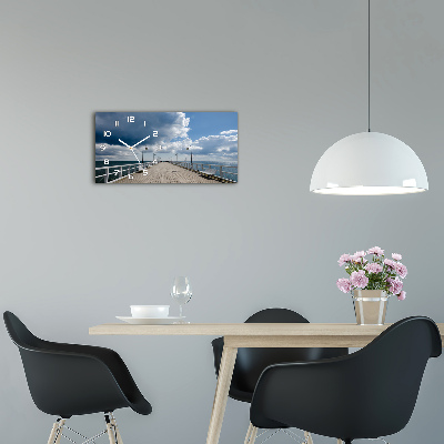 Langwerpige wandklok van glas Pier in Orłowo