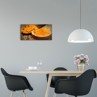 Glazen klok horizontaal Kurkuma specerij