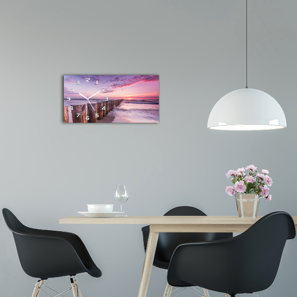 Glazen klok horizontaal Houten golfbreker