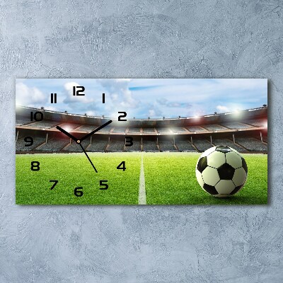 Glazen klok horizontaal De bal op het veld
