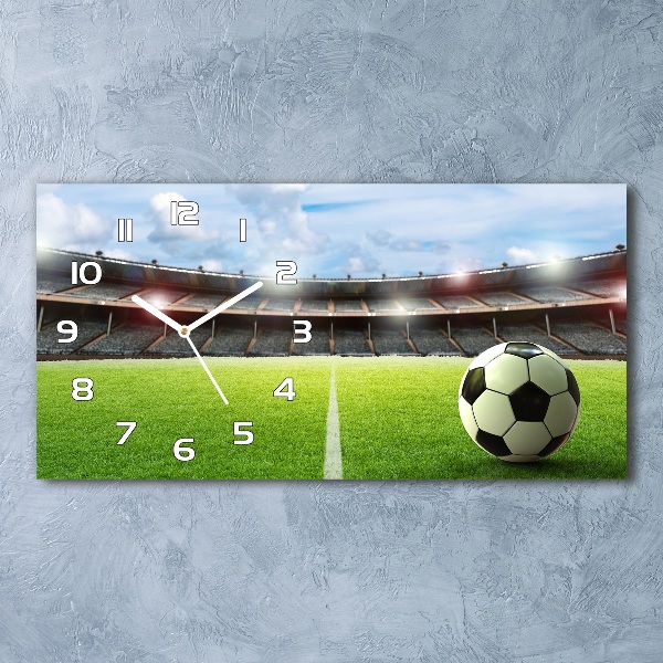 Glazen klok horizontaal De bal op het veld