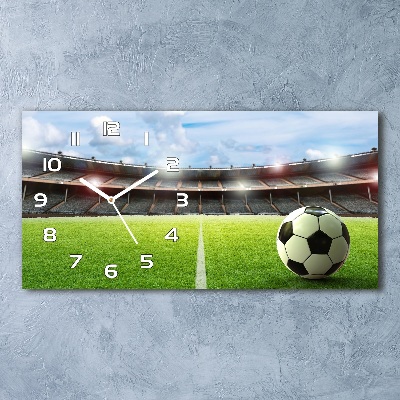 Glazen klok horizontaal De bal op het veld