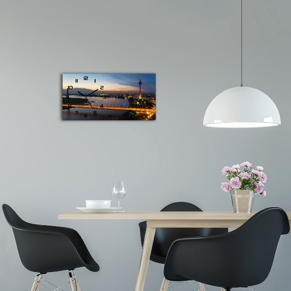 Glazen klok horizontaal Düsseldorf, Duitsland