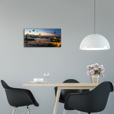 Glazen klok horizontaal Düsseldorf, Duitsland