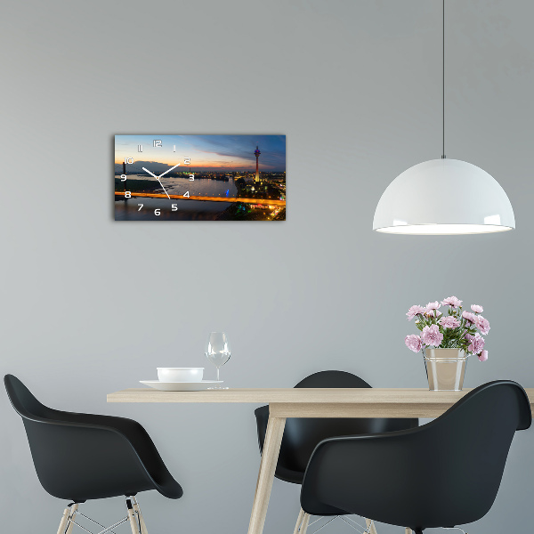 Glazen klok horizontaal Düsseldorf, Duitsland