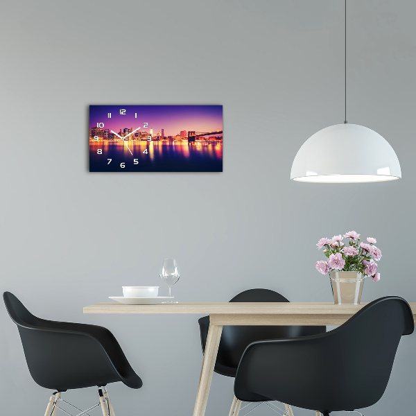 Glazen klok horizontaal Manhattan, New York