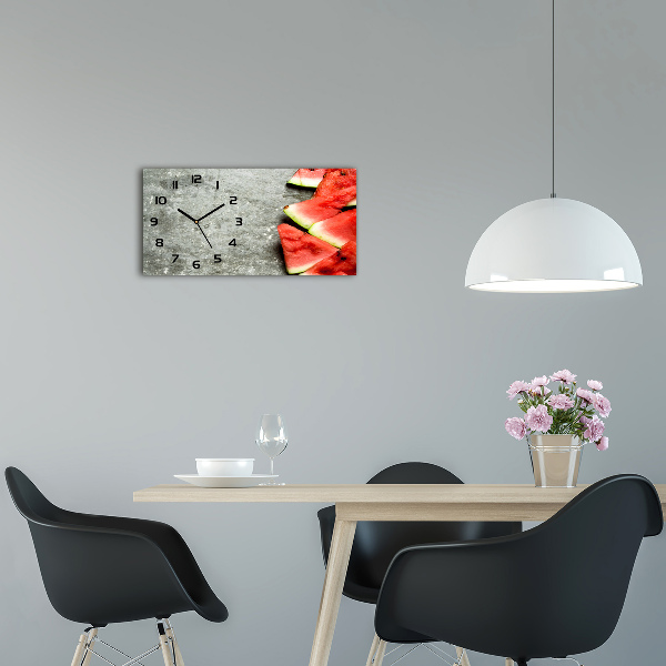 Glazen klok horizontaal Gesneden watermeloen