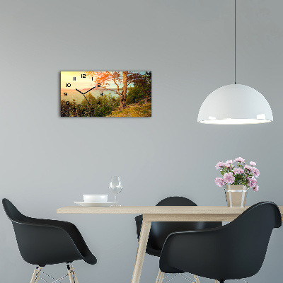 Glazen klok horizontaal Scandinavisch meer