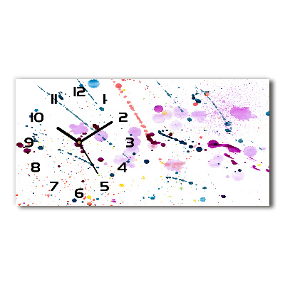 Glazen klok horizontaal Abstracte vlekken