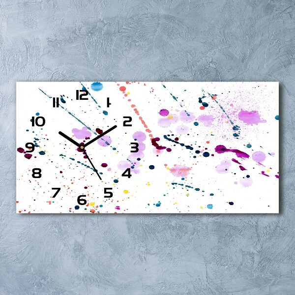 Glazen klok horizontaal Abstracte vlekken