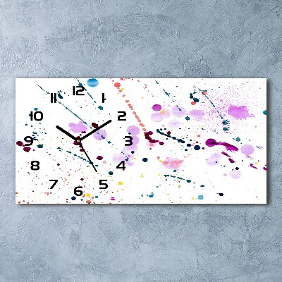 Glazen klok horizontaal Abstracte vlekken