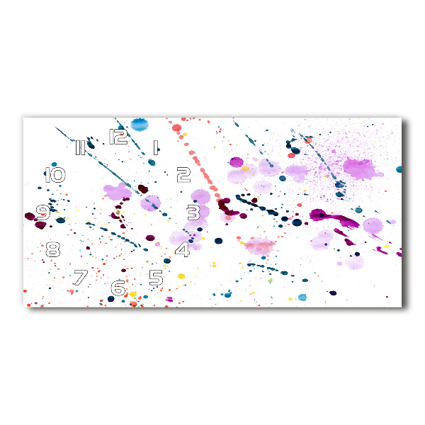 Glazen klok horizontaal Abstracte vlekken
