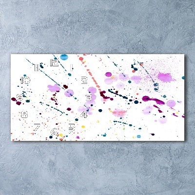 Glazen klok horizontaal Abstracte vlekken