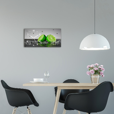 Glazen klok horizontaal Kalk in water