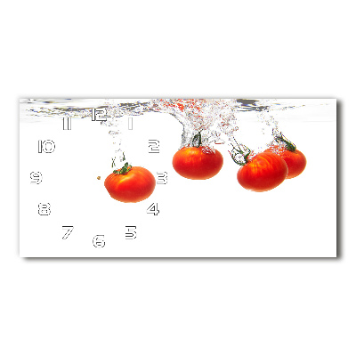 Glazen klok horizontaal Tomaten onder water