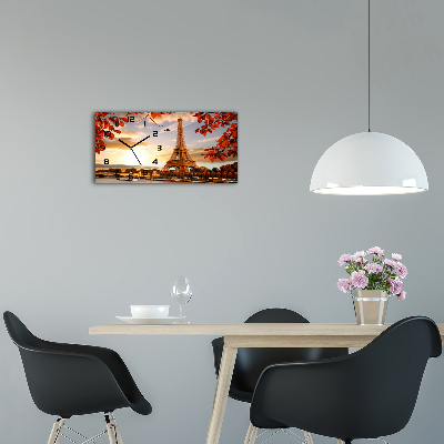 Glazen klok horizontaal Eiffeltoren Parijs