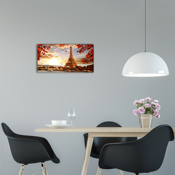 Glazen klok horizontaal Eiffeltoren Parijs