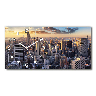 Glazen klok horizontaal New York vanuit vogelperspectief