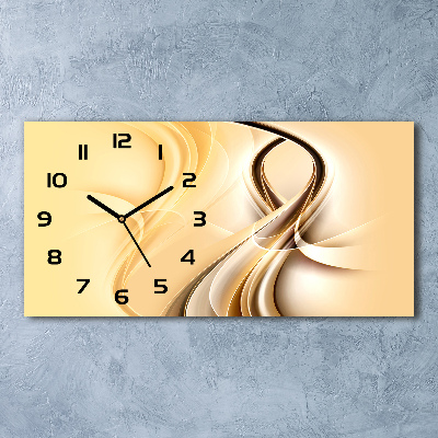 Glazen klok horizontaal Abstracte golven