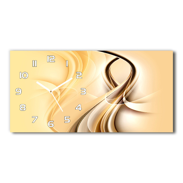Glazen klok horizontaal Abstracte golven