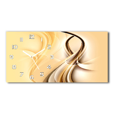 Glazen klok horizontaal Abstracte golven