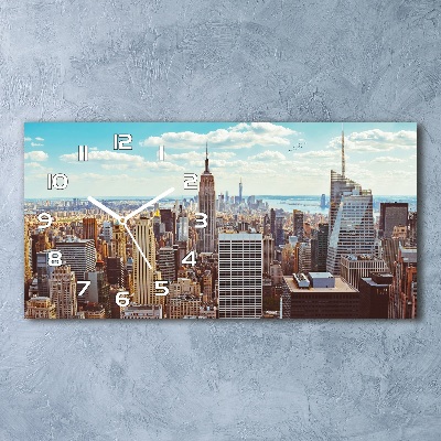 Glazen klok horizontaal New York vanuit vogelperspectief