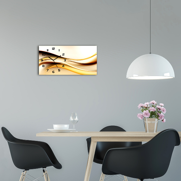 Glazen klok horizontaal Abstracte golven