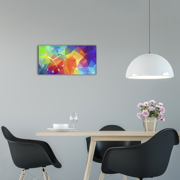 Glazen klok horizontaal Geometrische achtergrond