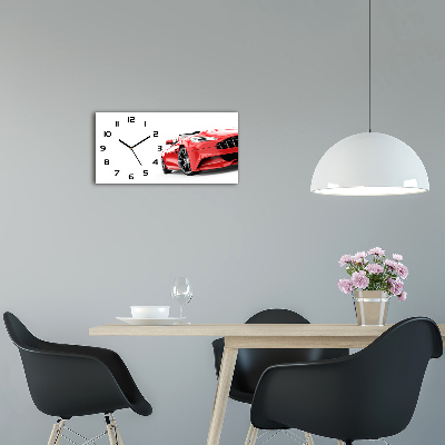Glazen klok horizontaal Sportwagen