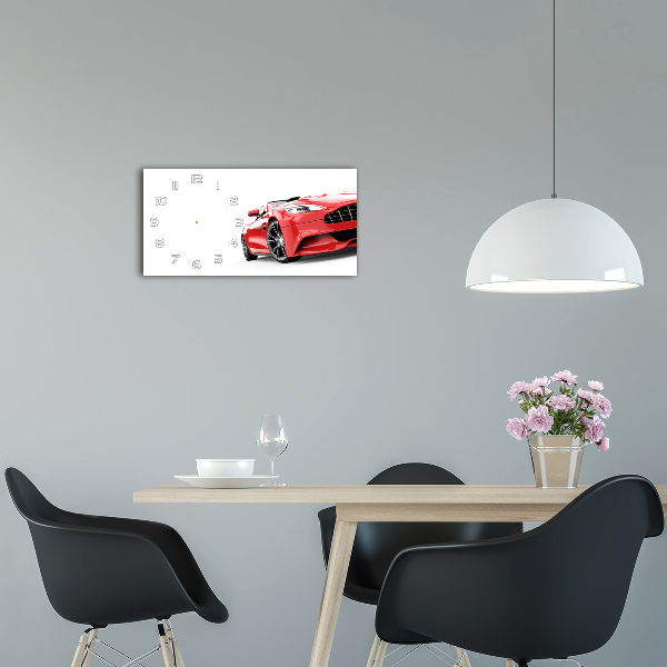 Glazen klok horizontaal Sportwagen