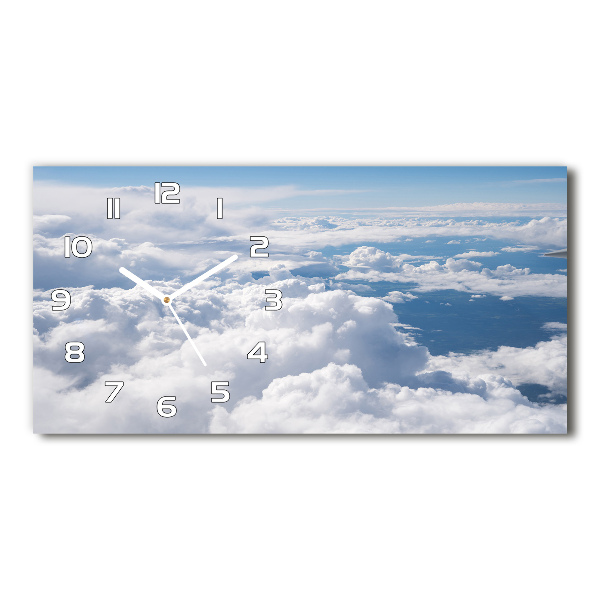 Glazen klok horizontaal Uitzicht vanuit het vliegtuig