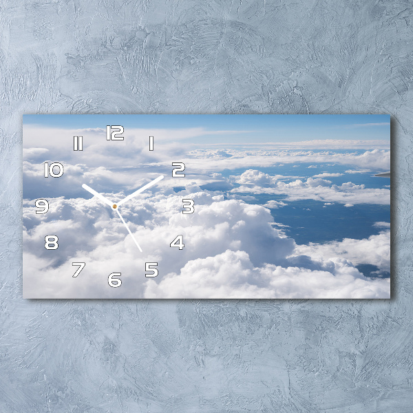 Glazen klok horizontaal Uitzicht vanuit het vliegtuig