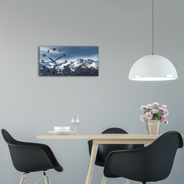 Glazen klok horizontaal Paragliden in de Alpen