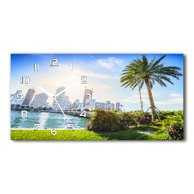 Glazen wandklok rechthoekig Miami, VS