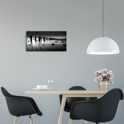 Glazen klok horizontaal De golfbreker van de Theems