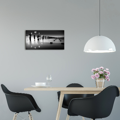 Glazen klok horizontaal De golfbreker van de Theems