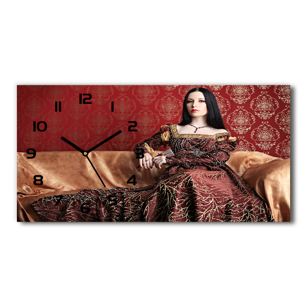 Langwerpige wandklok van glas Middeleeuwen