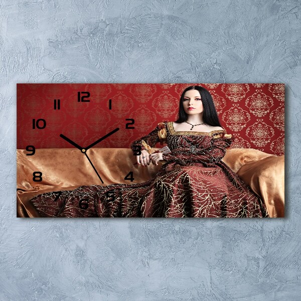 Langwerpige wandklok van glas Middeleeuwen