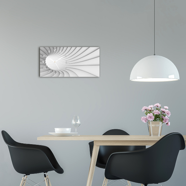 Glazen klok horizontaal Abstracte tunnel