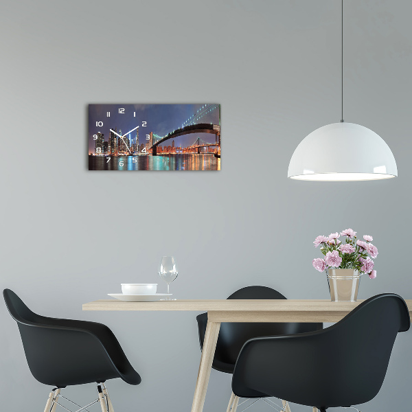 Glazen klok horizontaal Manhattan, New York