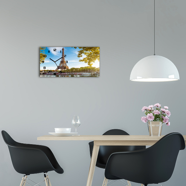 Glazen klok horizontaal Eiffeltoren Parijs