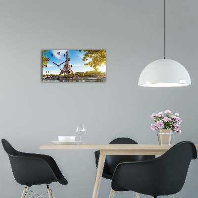 Glazen klok horizontaal Eiffeltoren Parijs