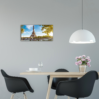 Glazen klok horizontaal Eiffeltoren Parijs