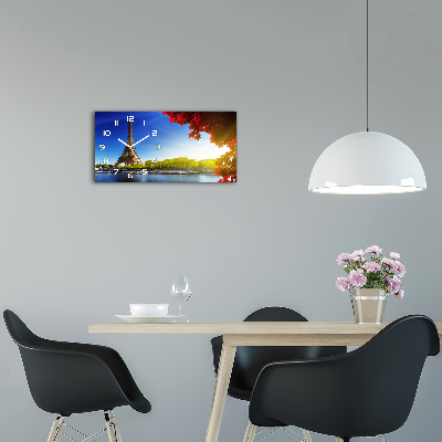 Glazen klok horizontaal Eiffeltoren Parijs