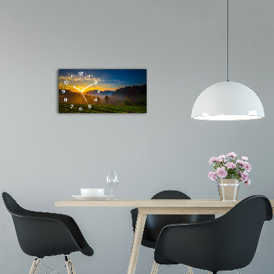 Glazen klok horizontaal theeplantage