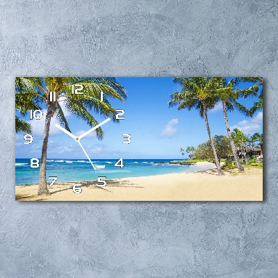Glazen klok horizontaal Tropisch strand