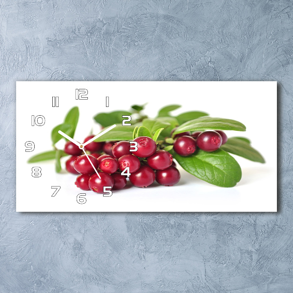 Glazen wandklok rechthoekig Veenbes